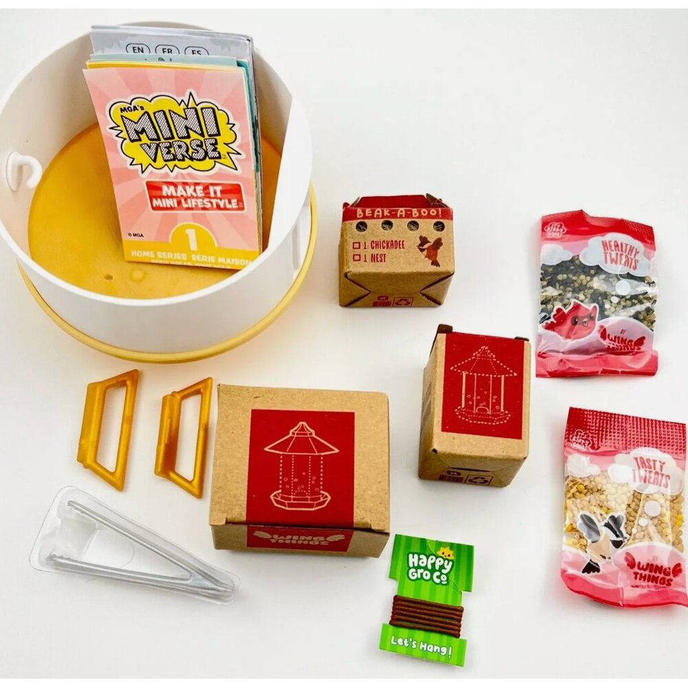 Miniverse Make It Mini Lifestyle Home Series 1 Chickadee Bird Feeder No Resin